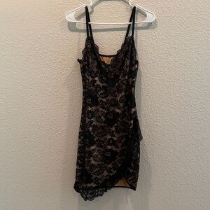 Black Lace Slip Dress